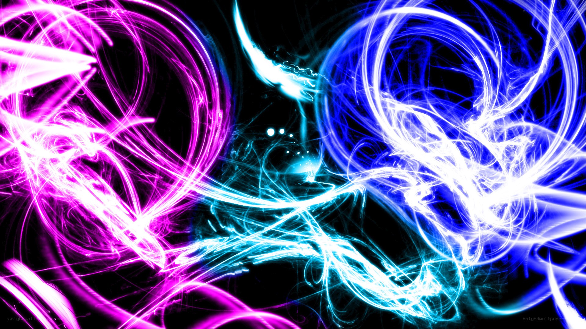 vibrant light streaks abstract art