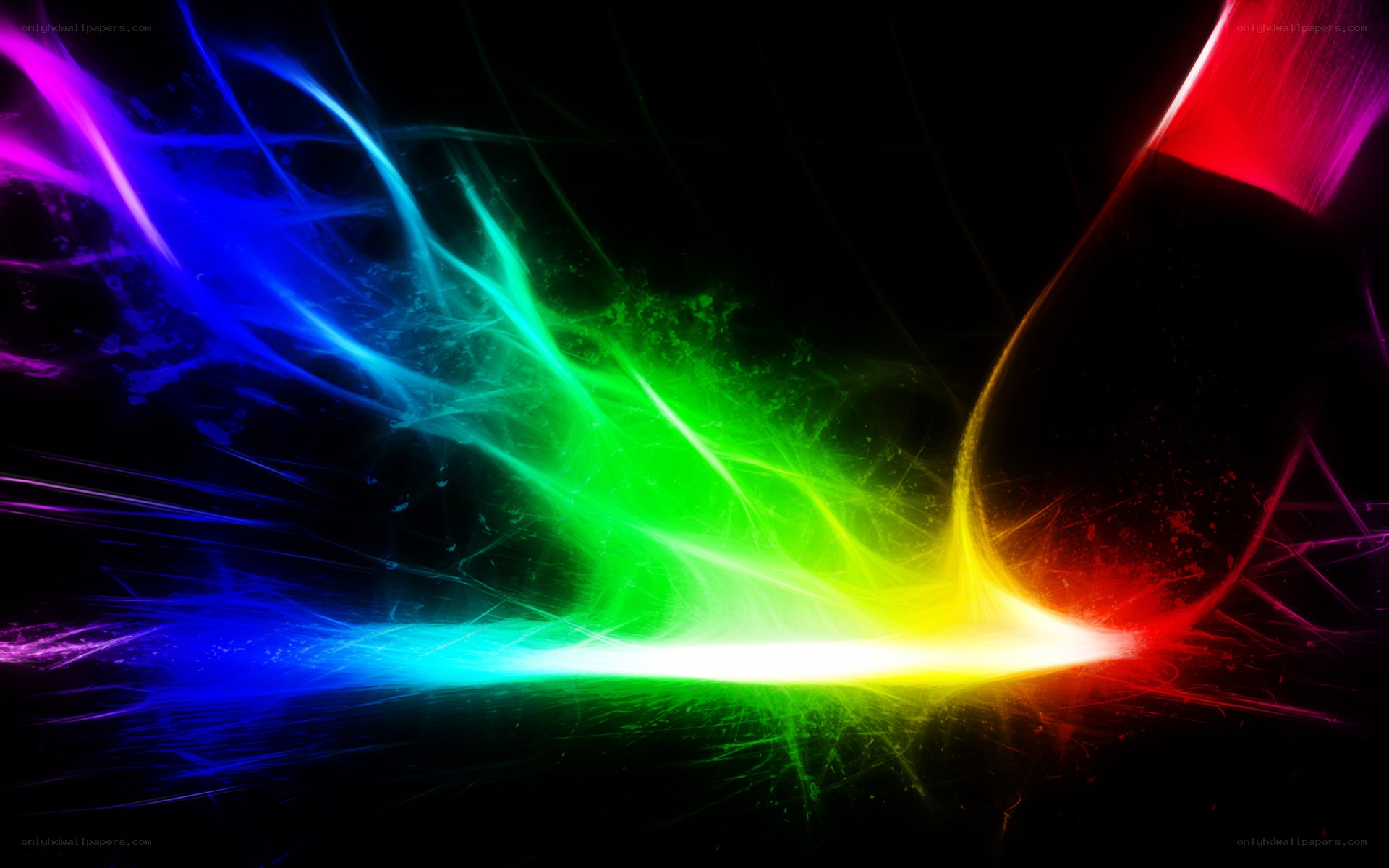 vibrant light streaks