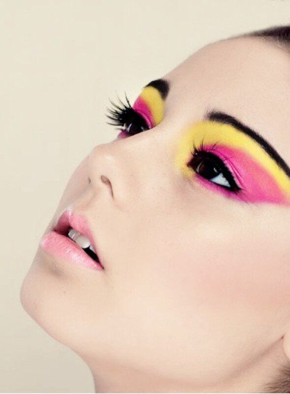 vibrant makeup close-up