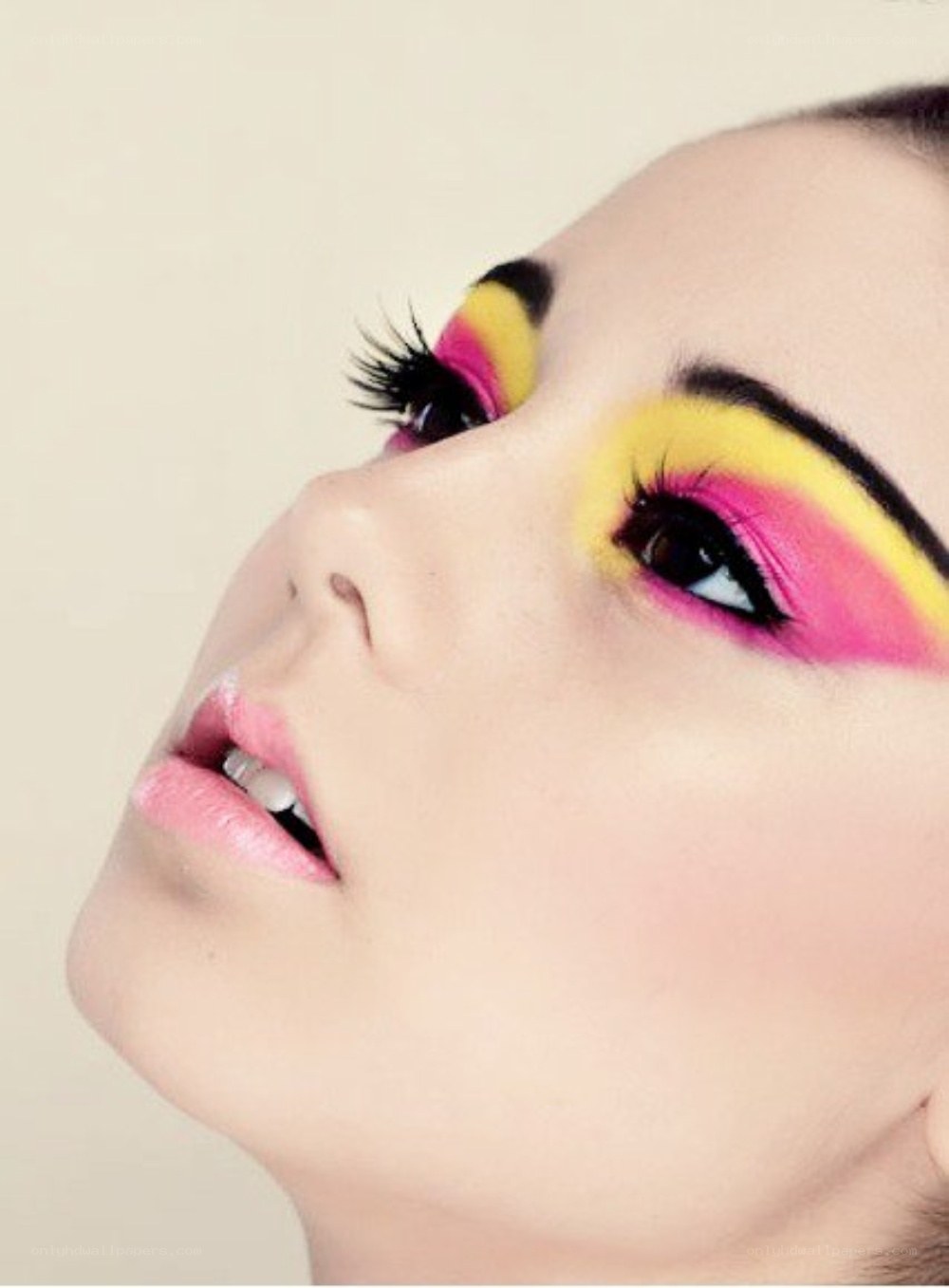 vibrant makeup close-up