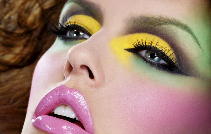 vibrant makeup close-up