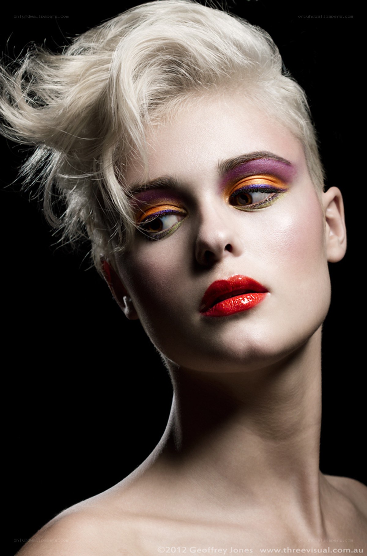 vibrant makeup portrait