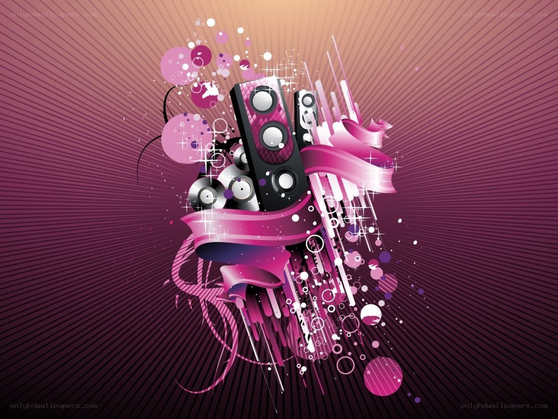 vibrant music abstract design