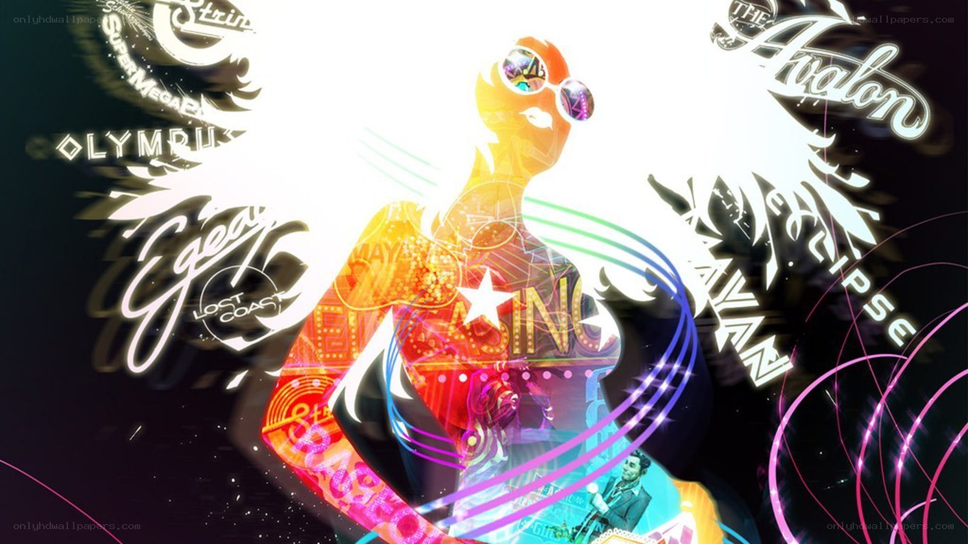 vibrant music collage artwork