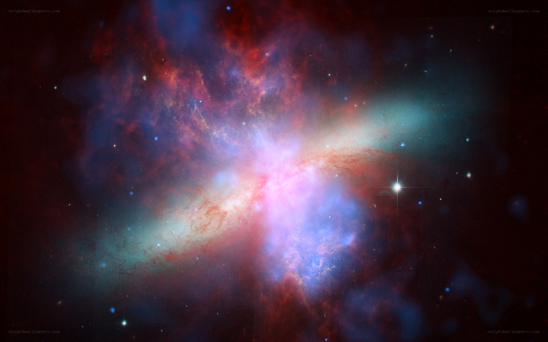 Vibrant nebula in deep space