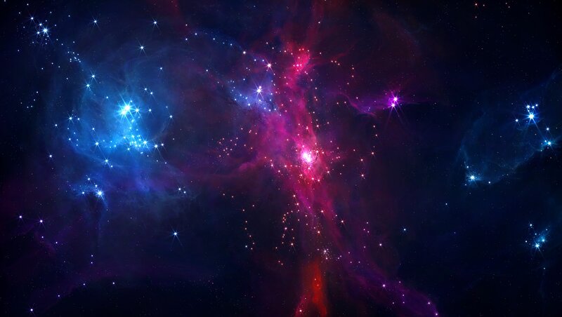 vibrant nebula in deep space