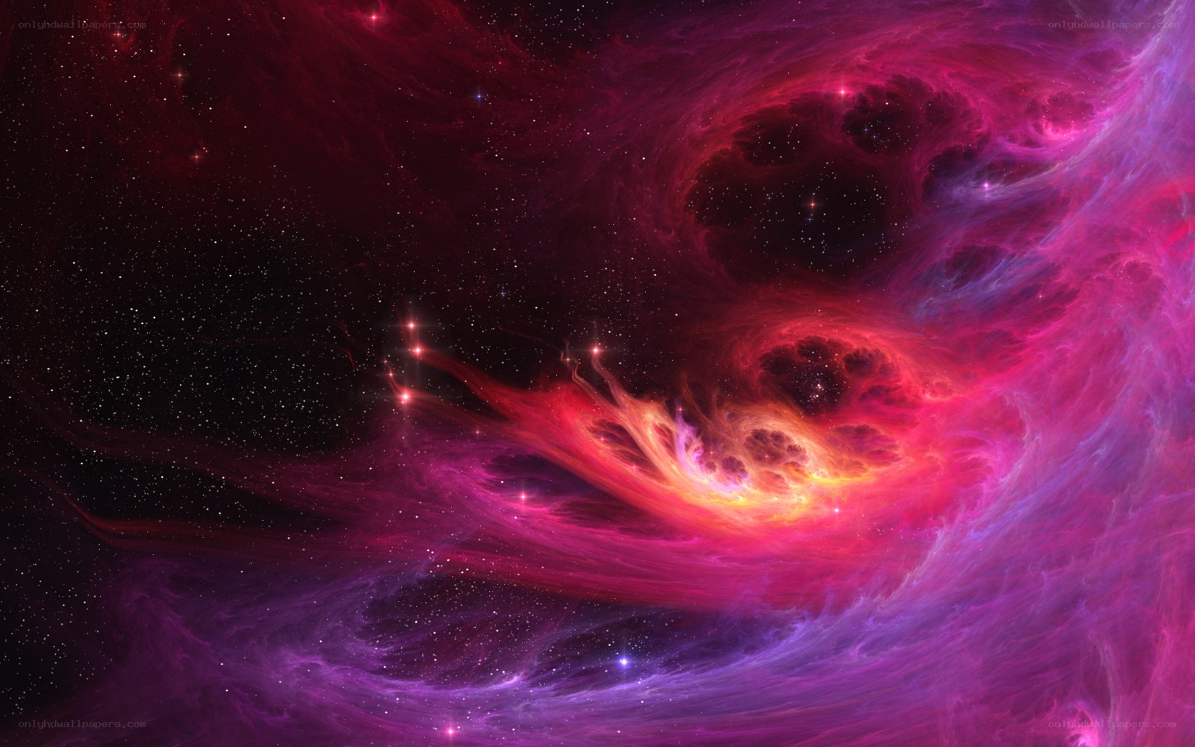 vibrant nebula in space