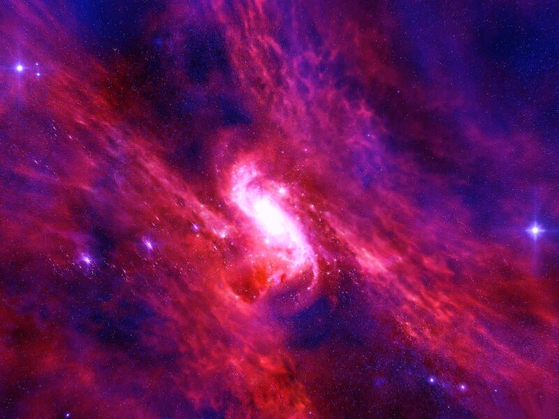 Vibrant nebula in space