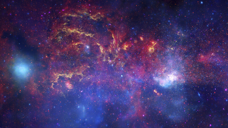 vibrant nebula in space