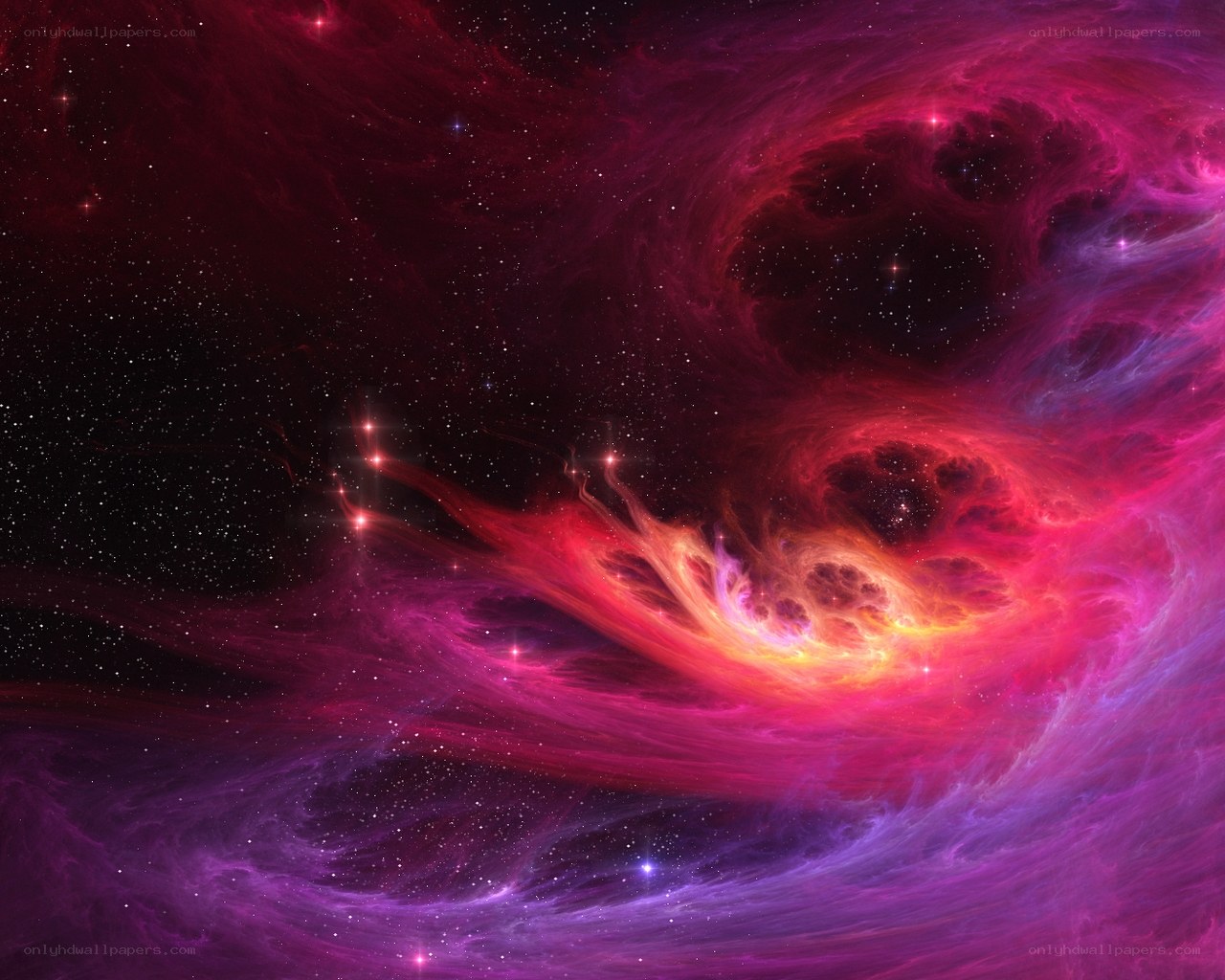 vibrant nebula in space