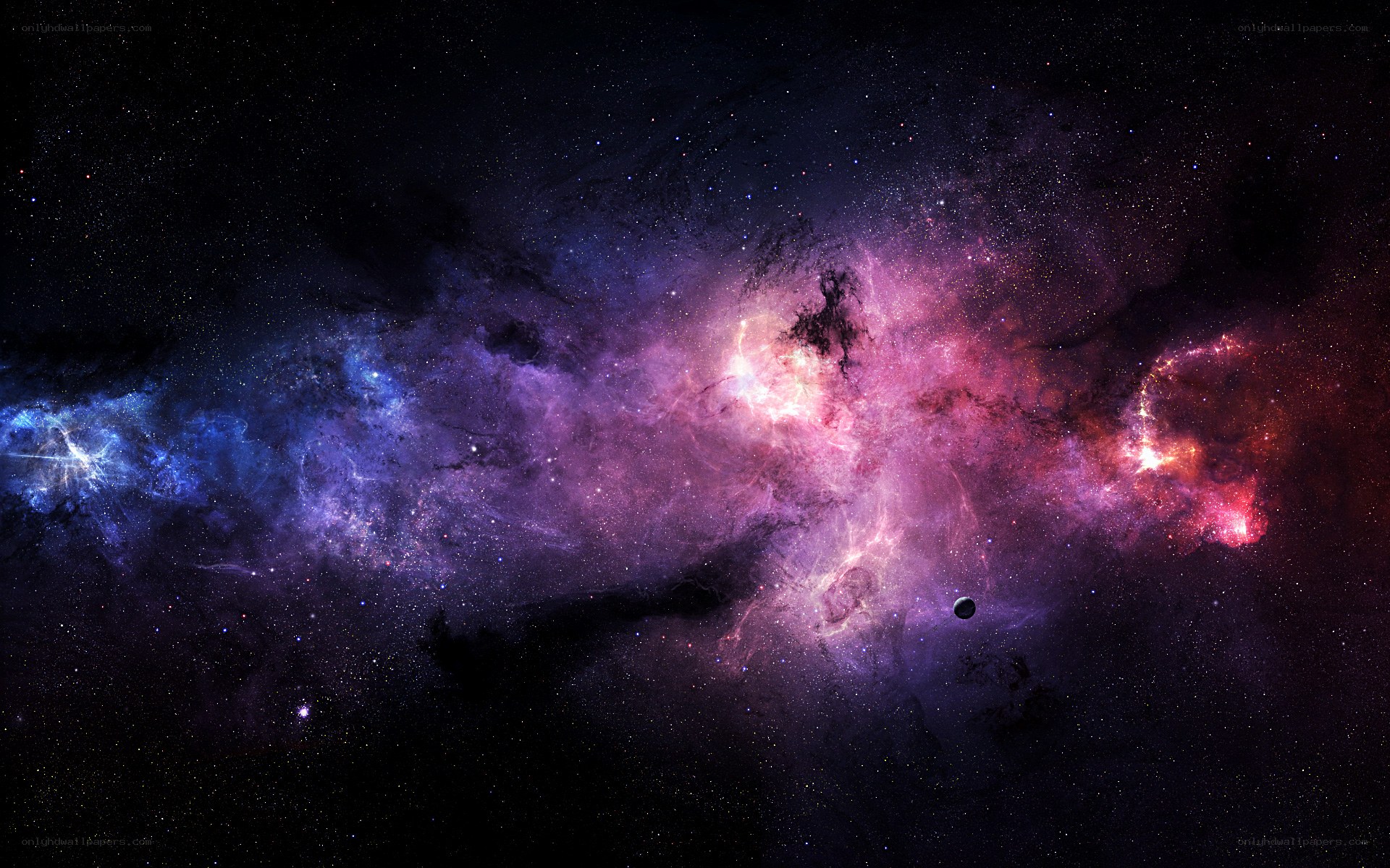 vibrant nebula in space