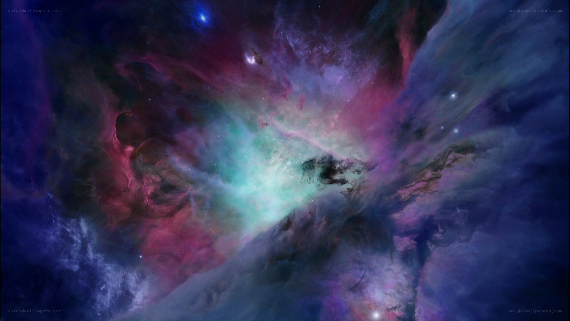 vibrant nebula in space