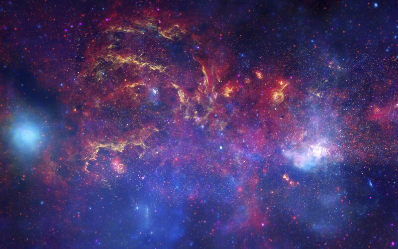 vibrant nebula in space