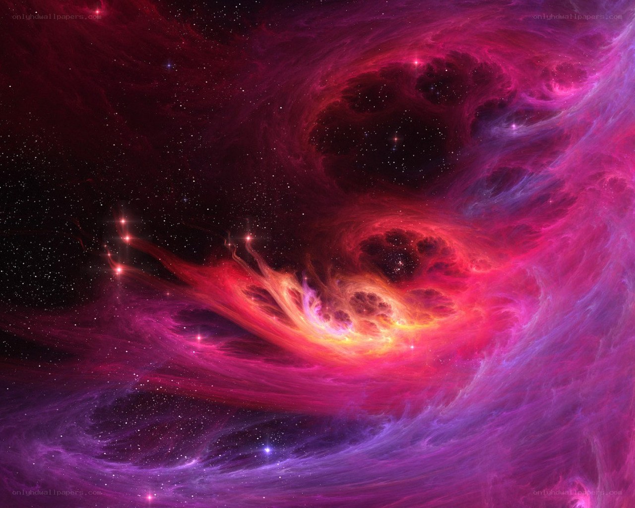 vibrant nebula in space