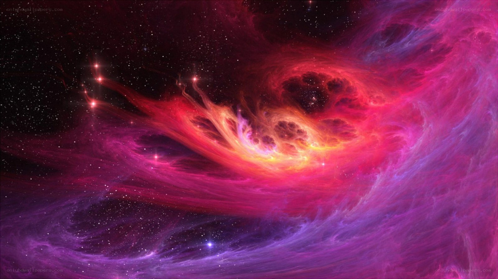 vibrant nebula in space