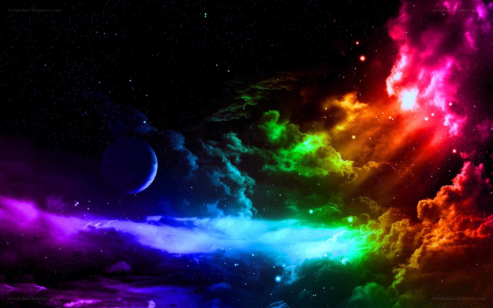 vibrant nebula in space