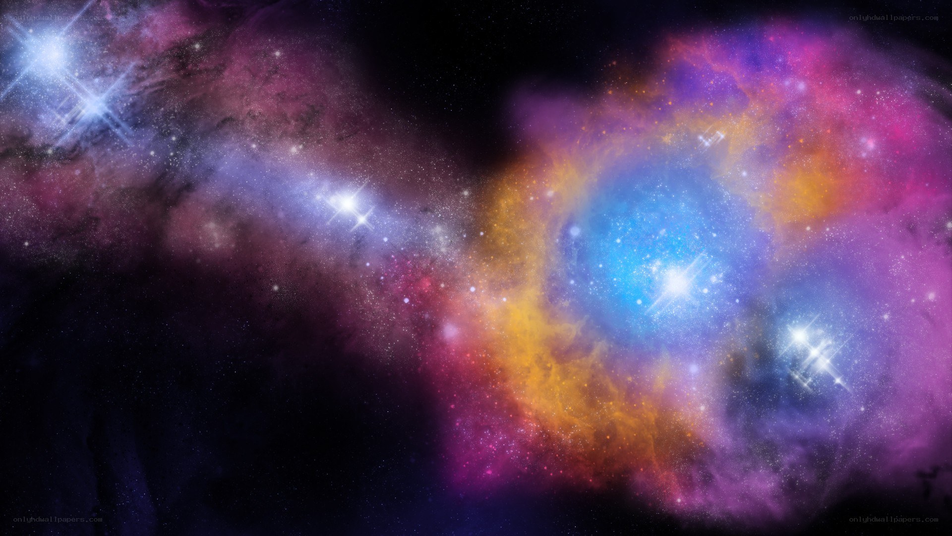 vibrant nebula in space