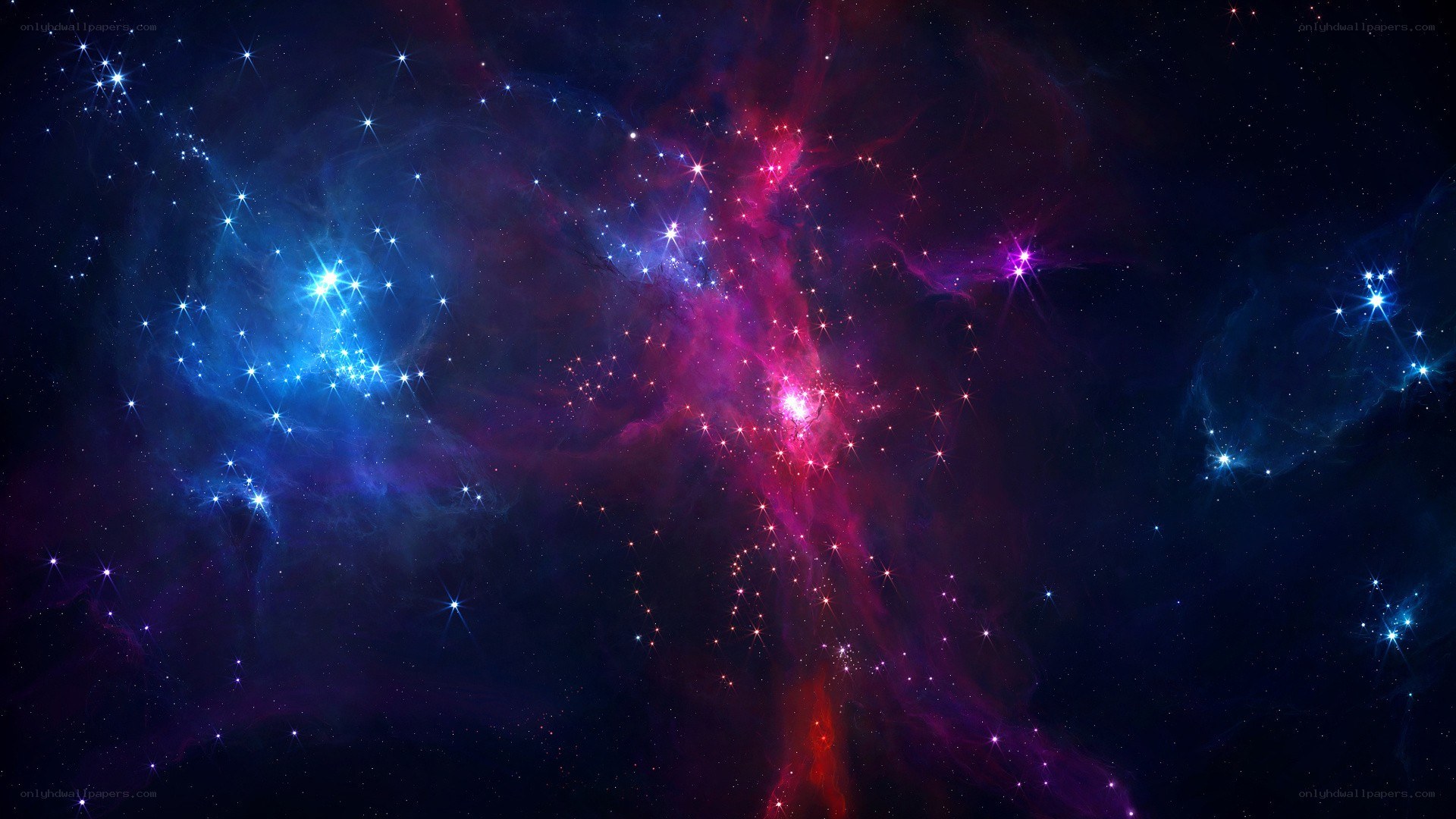 vibrant nebula in space