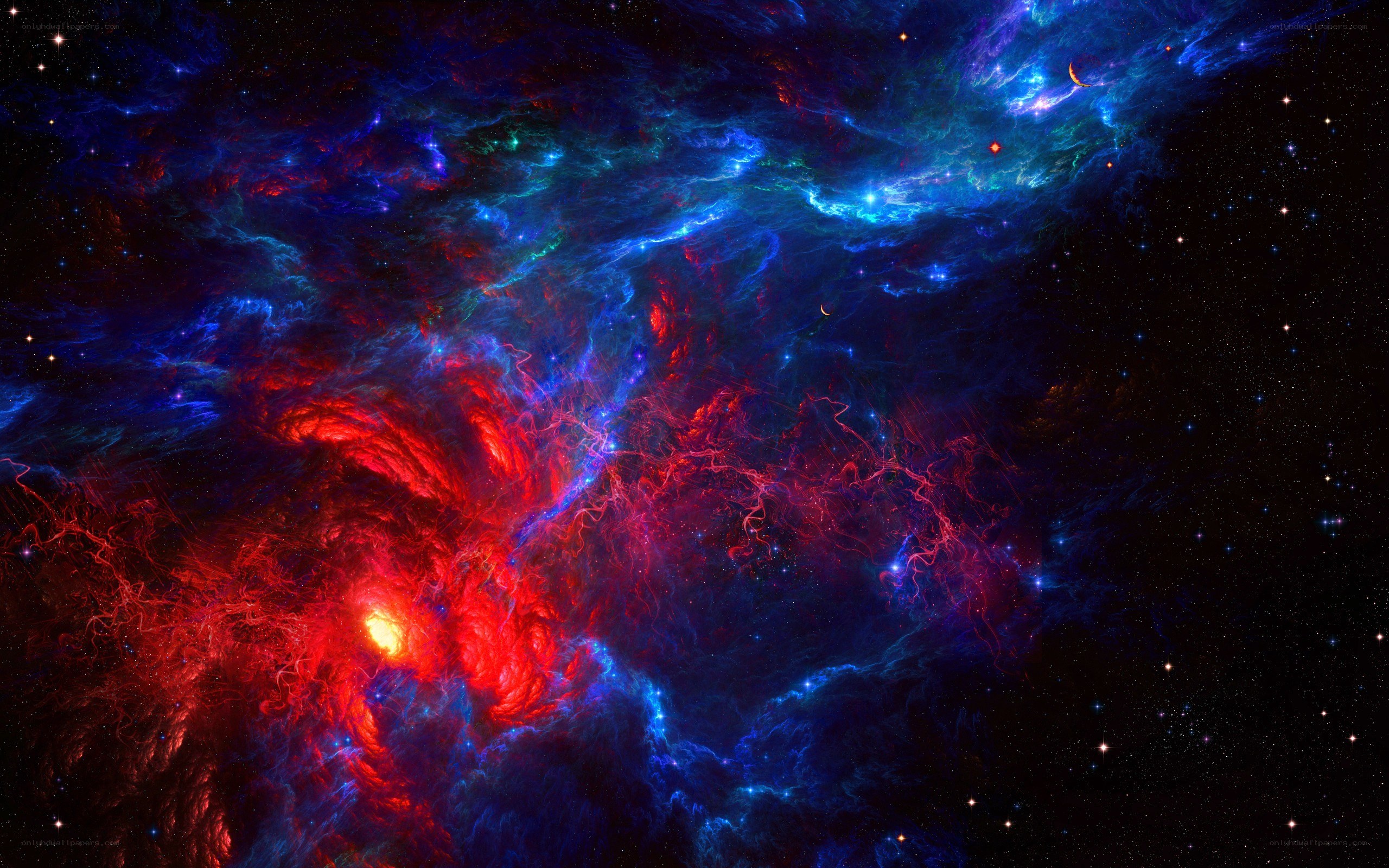 vibrant nebula in space