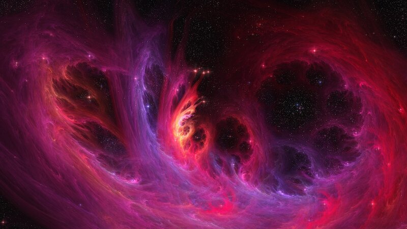vibrant nebula in space