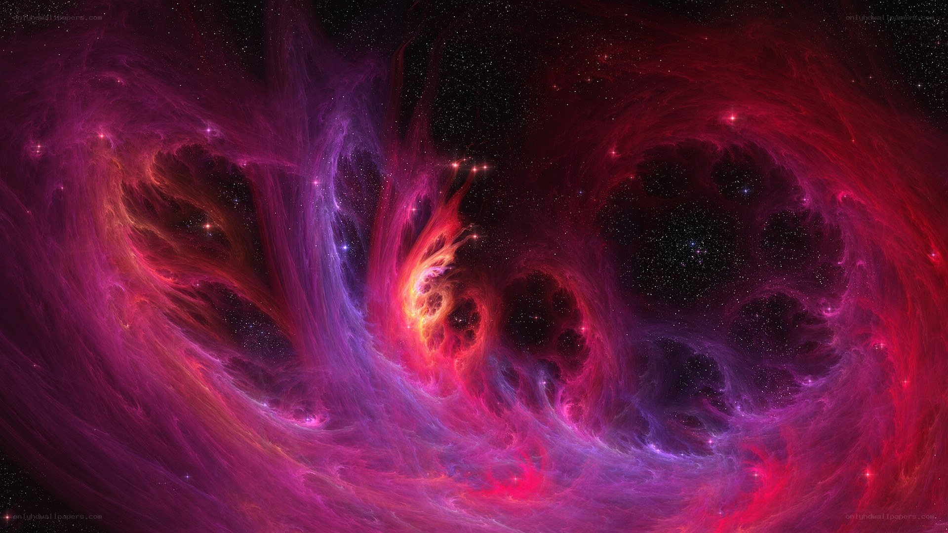 vibrant nebula in space