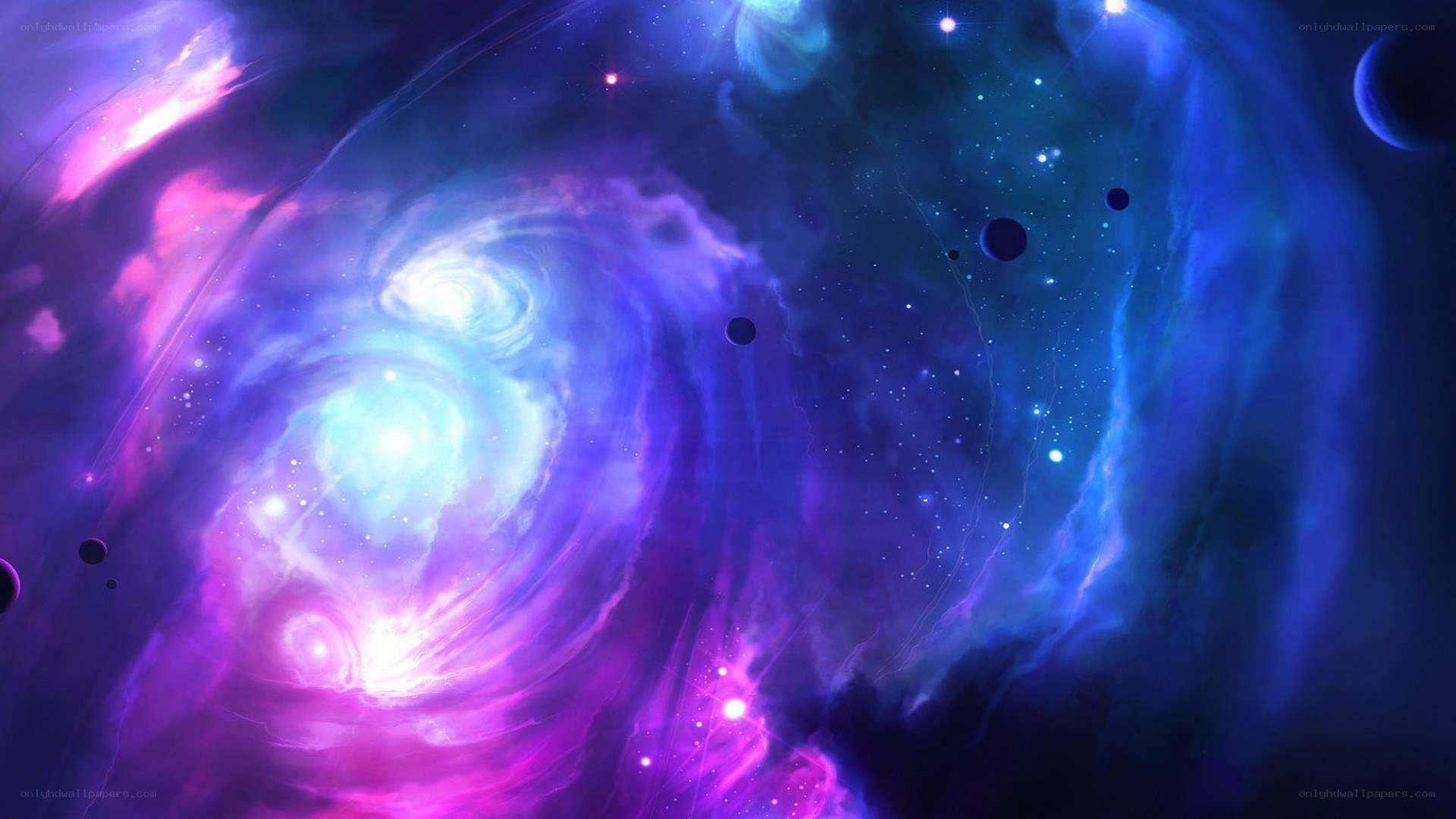 vibrant nebula in space