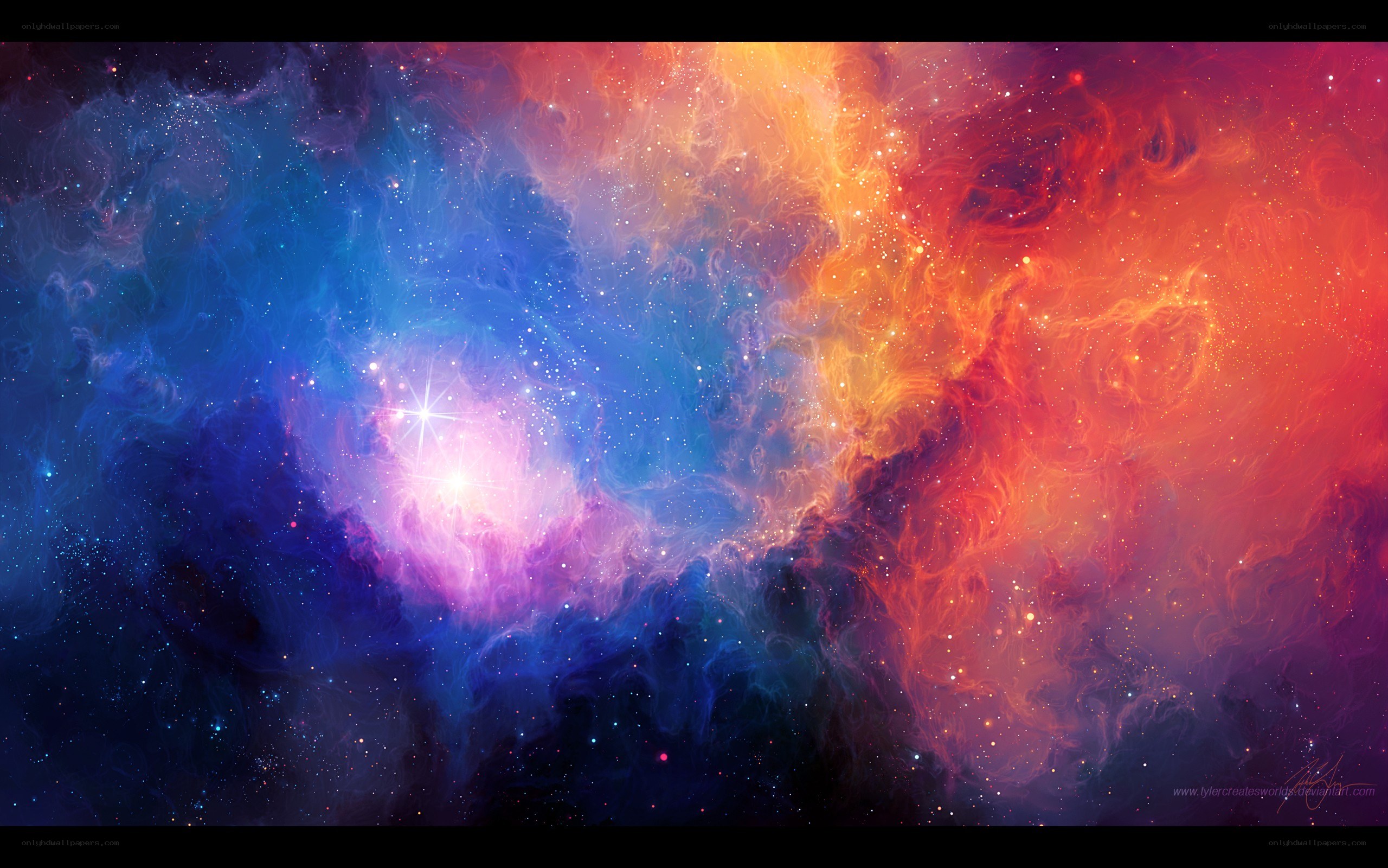 vibrant nebula in space