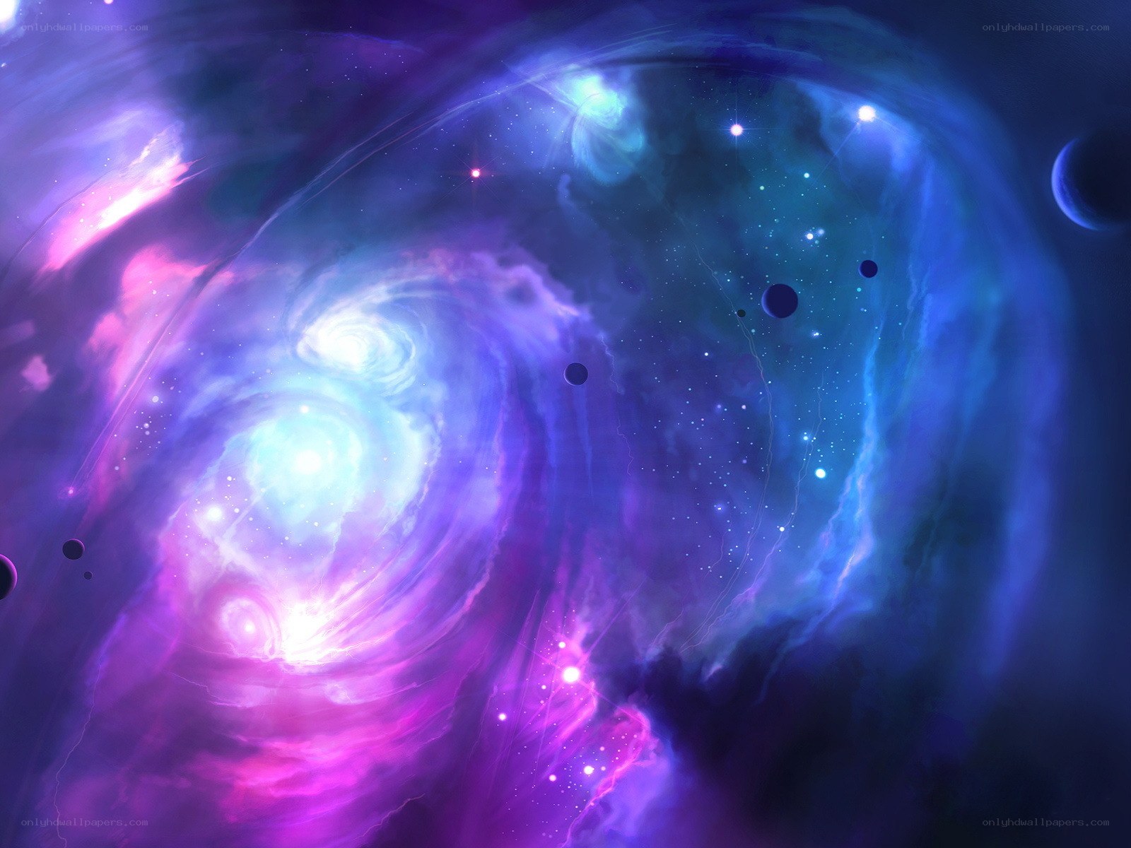 vibrant nebula in space