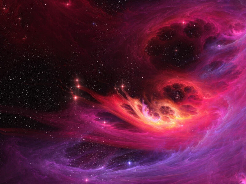 vibrant nebula in space