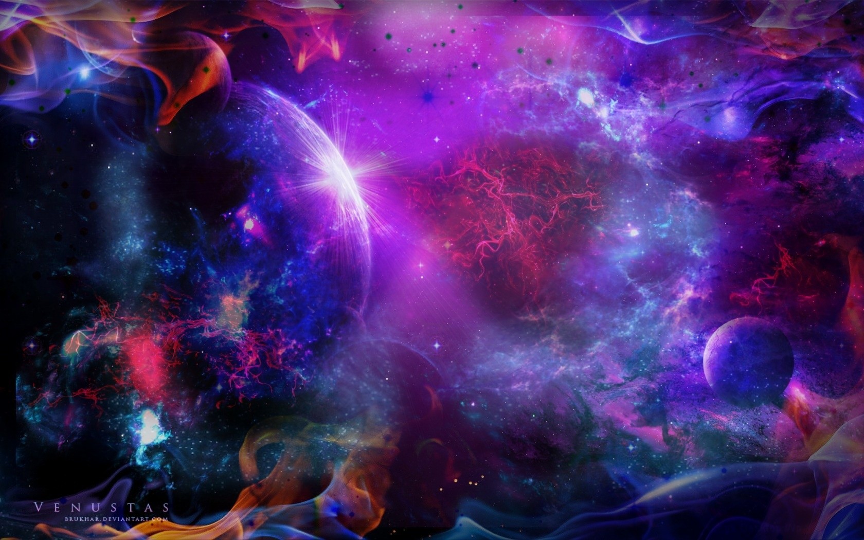 vibrant nebula space scene