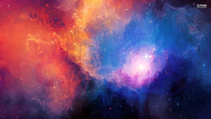 vibrant nebula space wallpaper