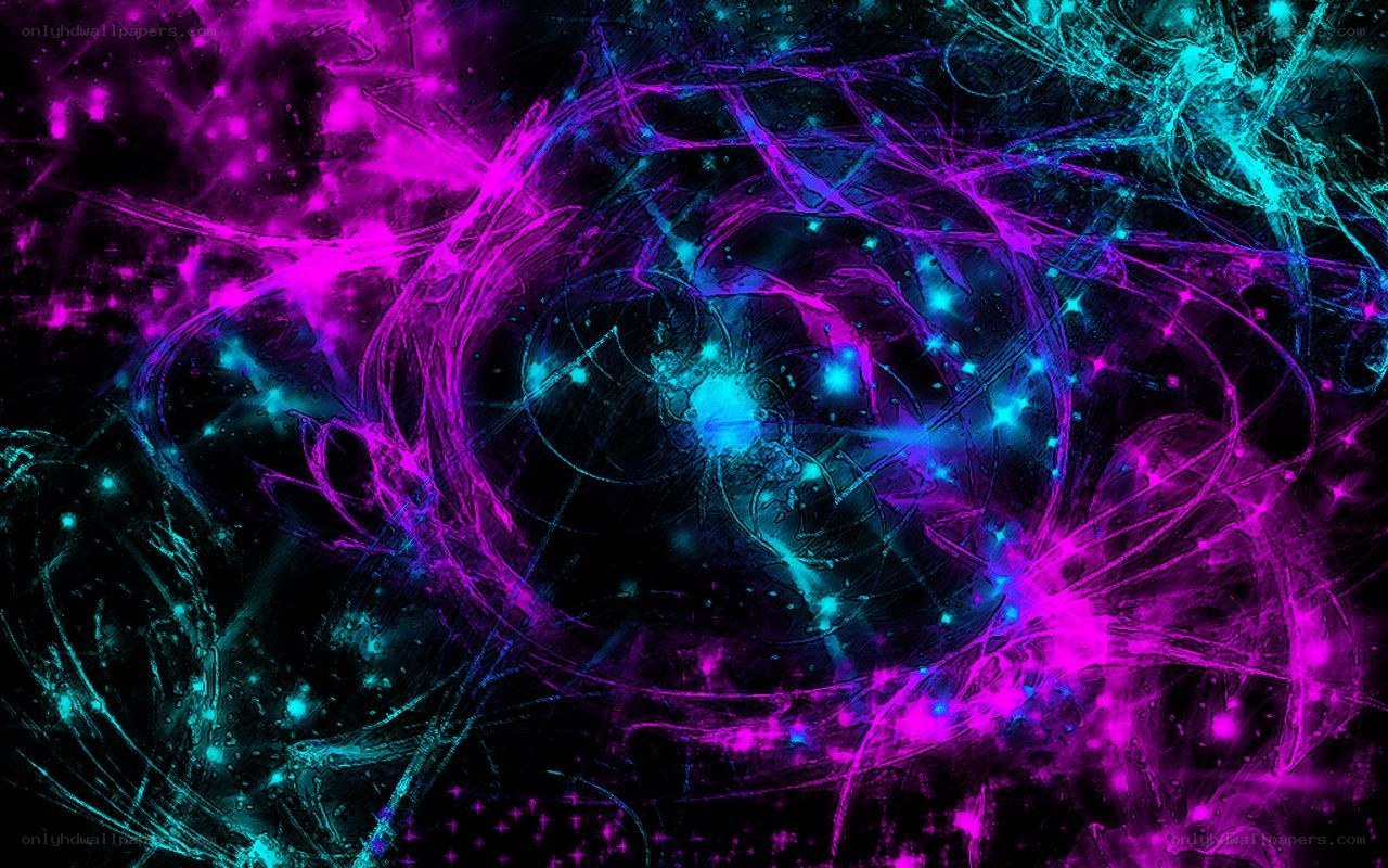 vibrant neon abstract art