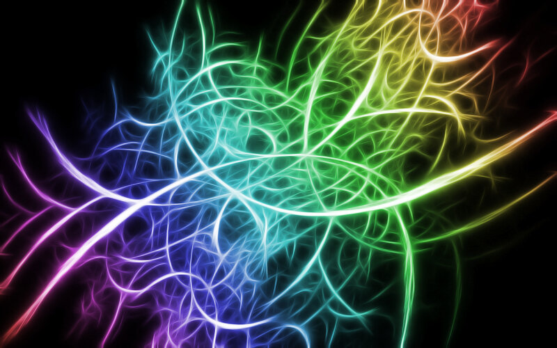 vibrant neon light patterns