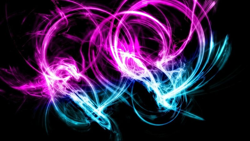 vibrant neon light swirls