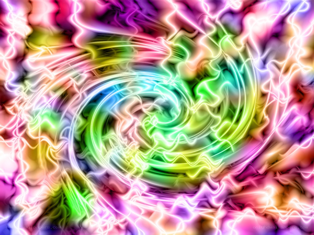 vibrant neon spiral energy