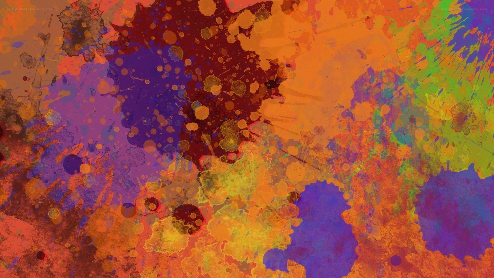 vibrant paint splatter art