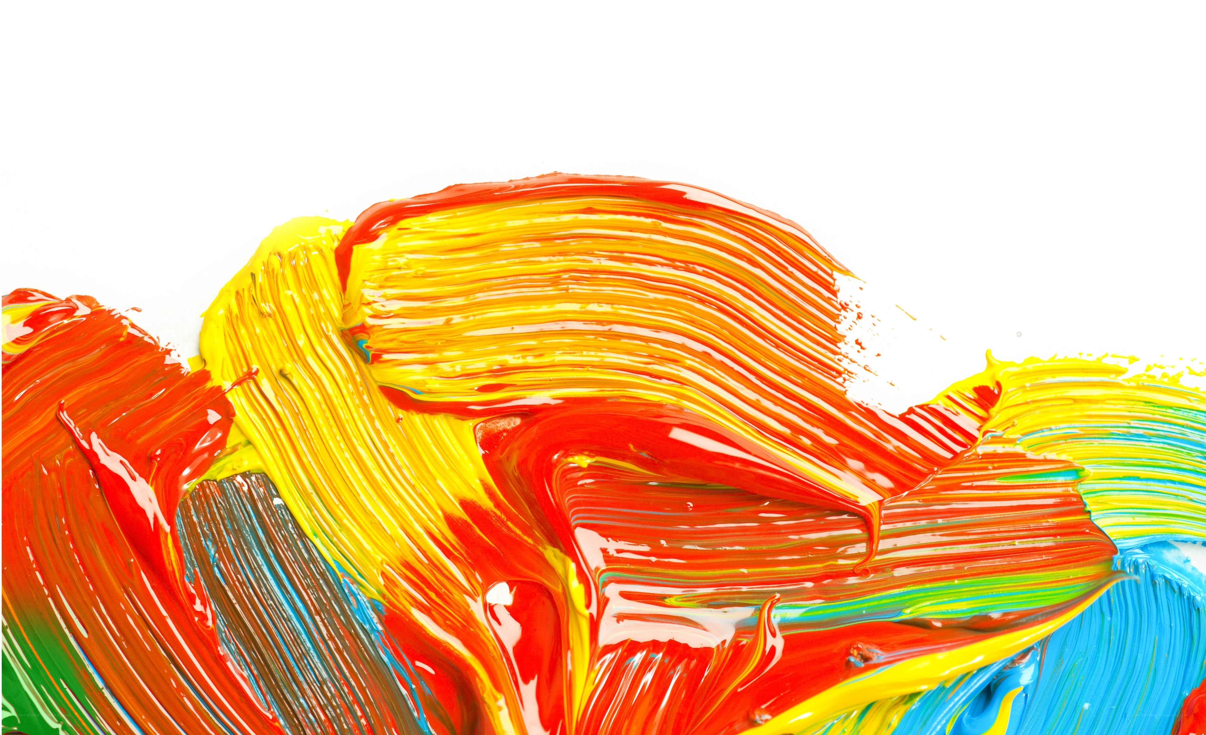 vibrant paint strokes