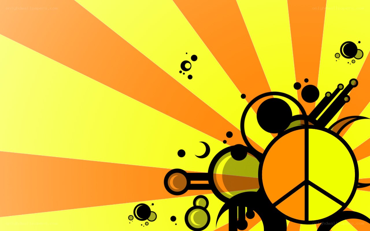 vibrant peace symbol design