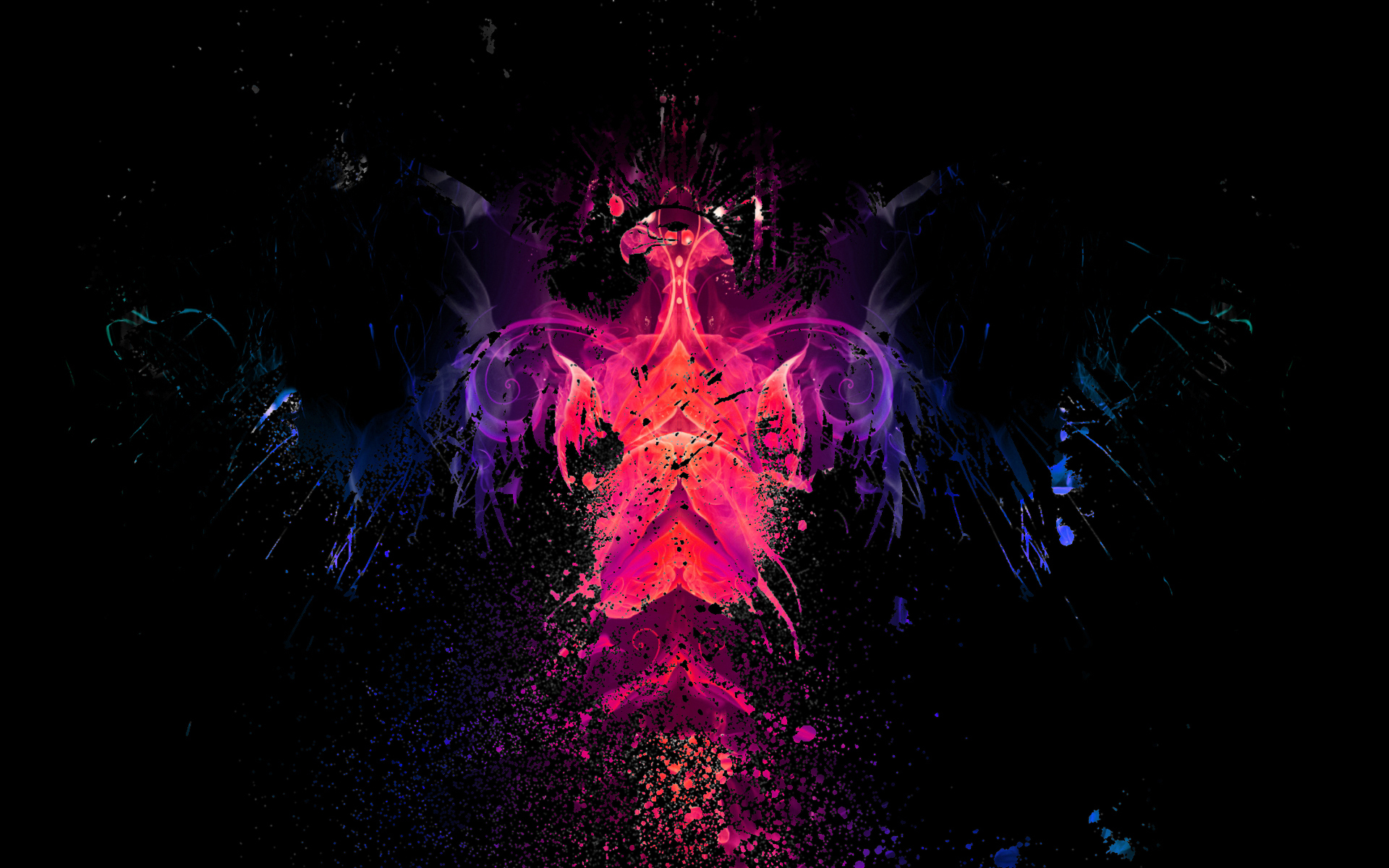 vibrant phoenix abstract art
