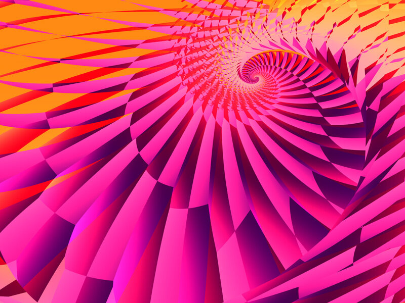 vibrant pink and orange spiral