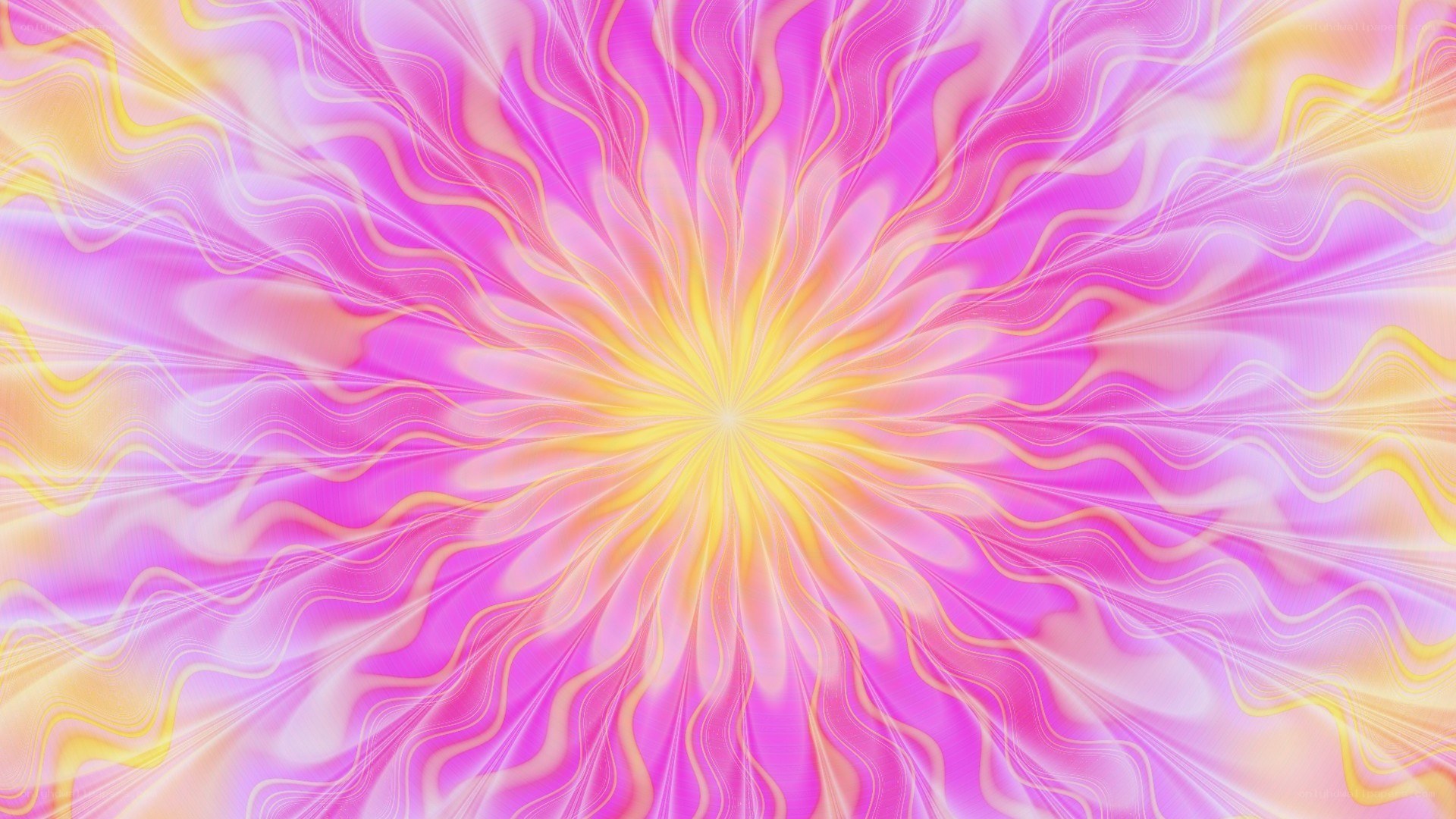 vibrant pink and yellow fractal