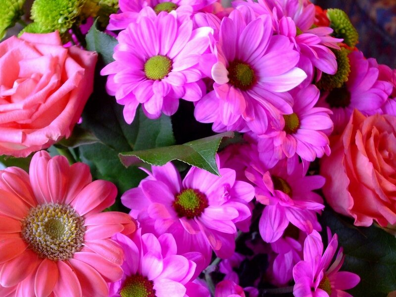 vibrant pink flower bouquet