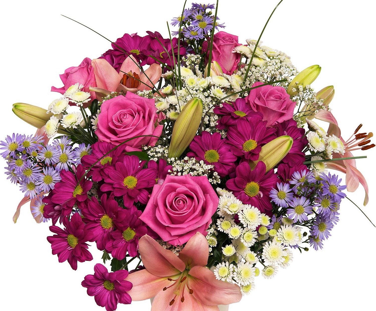 vibrant pink flower bouquet