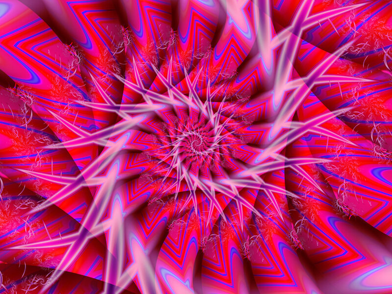 vibrant pink fractal spiral