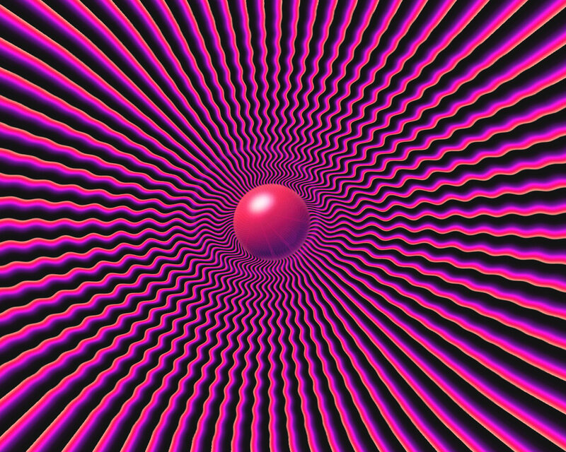 vibrant pink wave tunnel