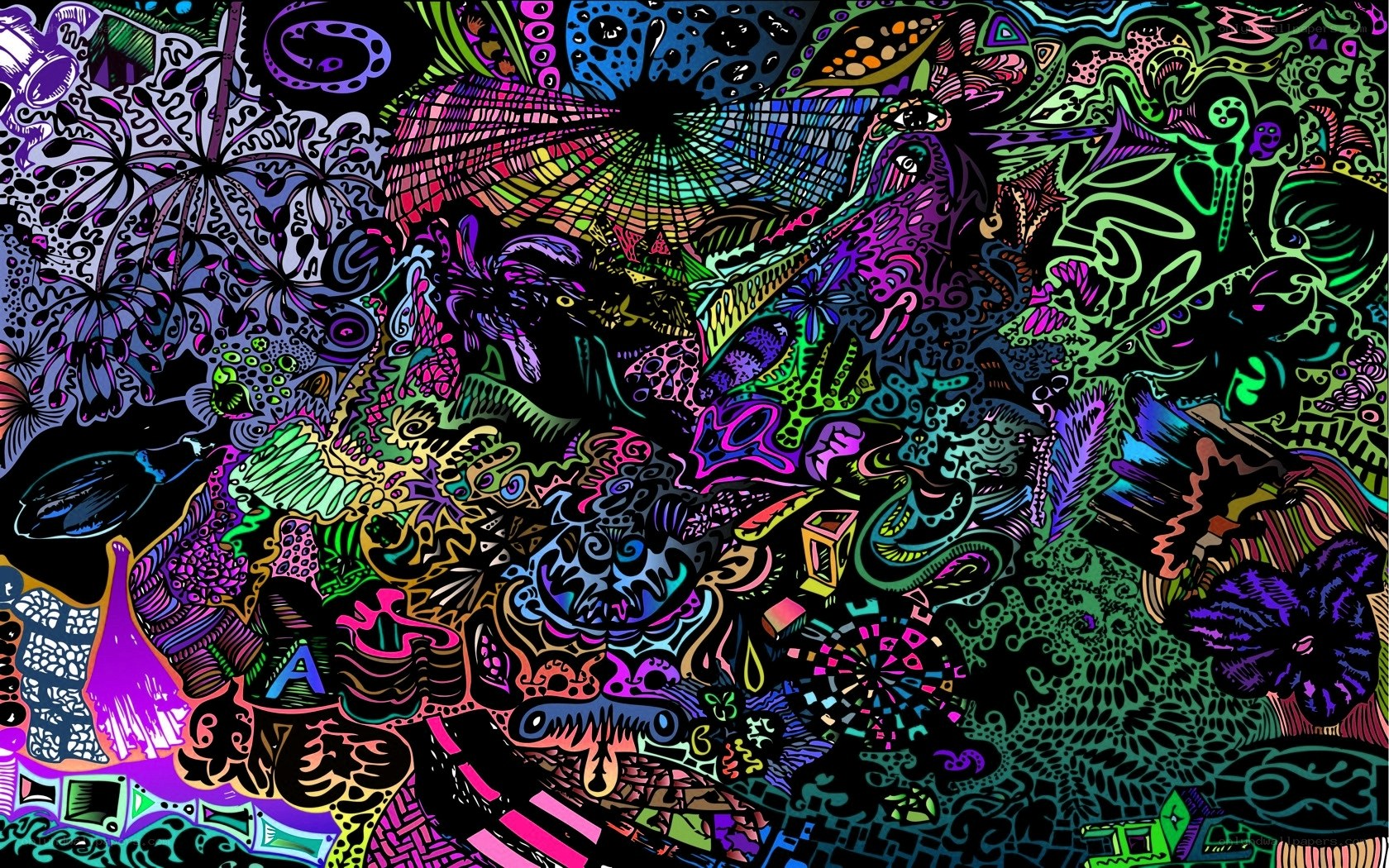 vibrant psychedelic abstract art