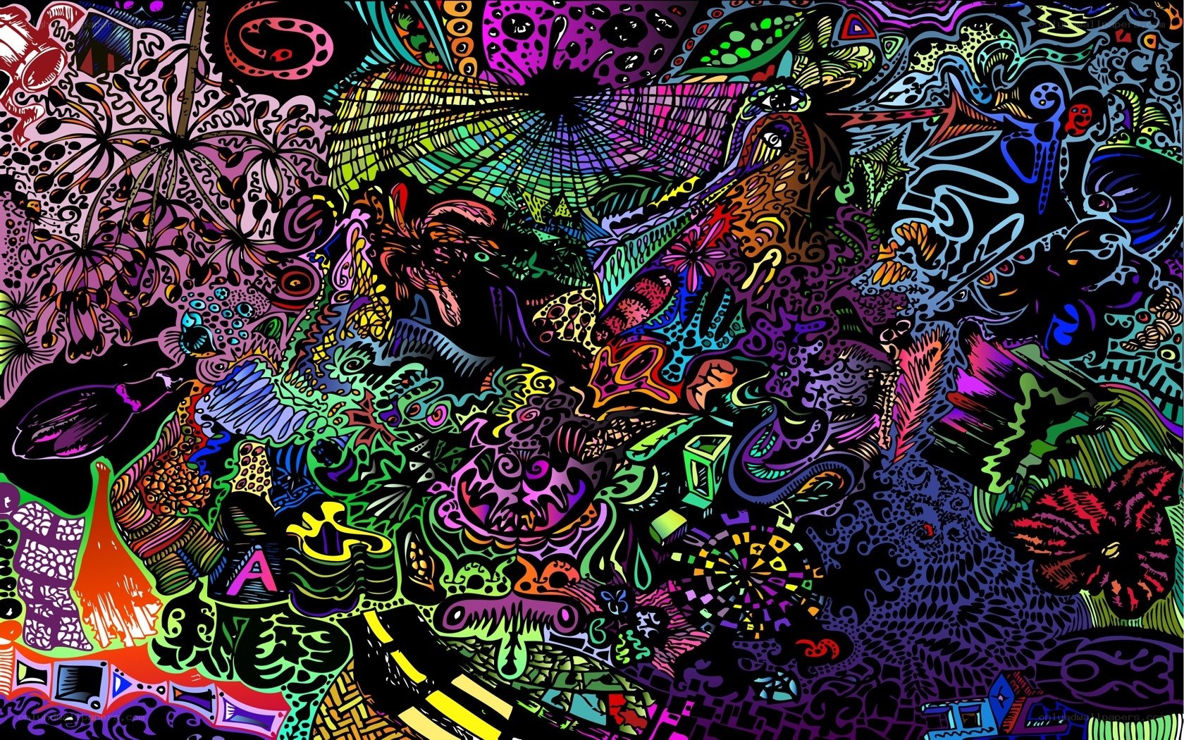 vibrant psychedelic abstract art