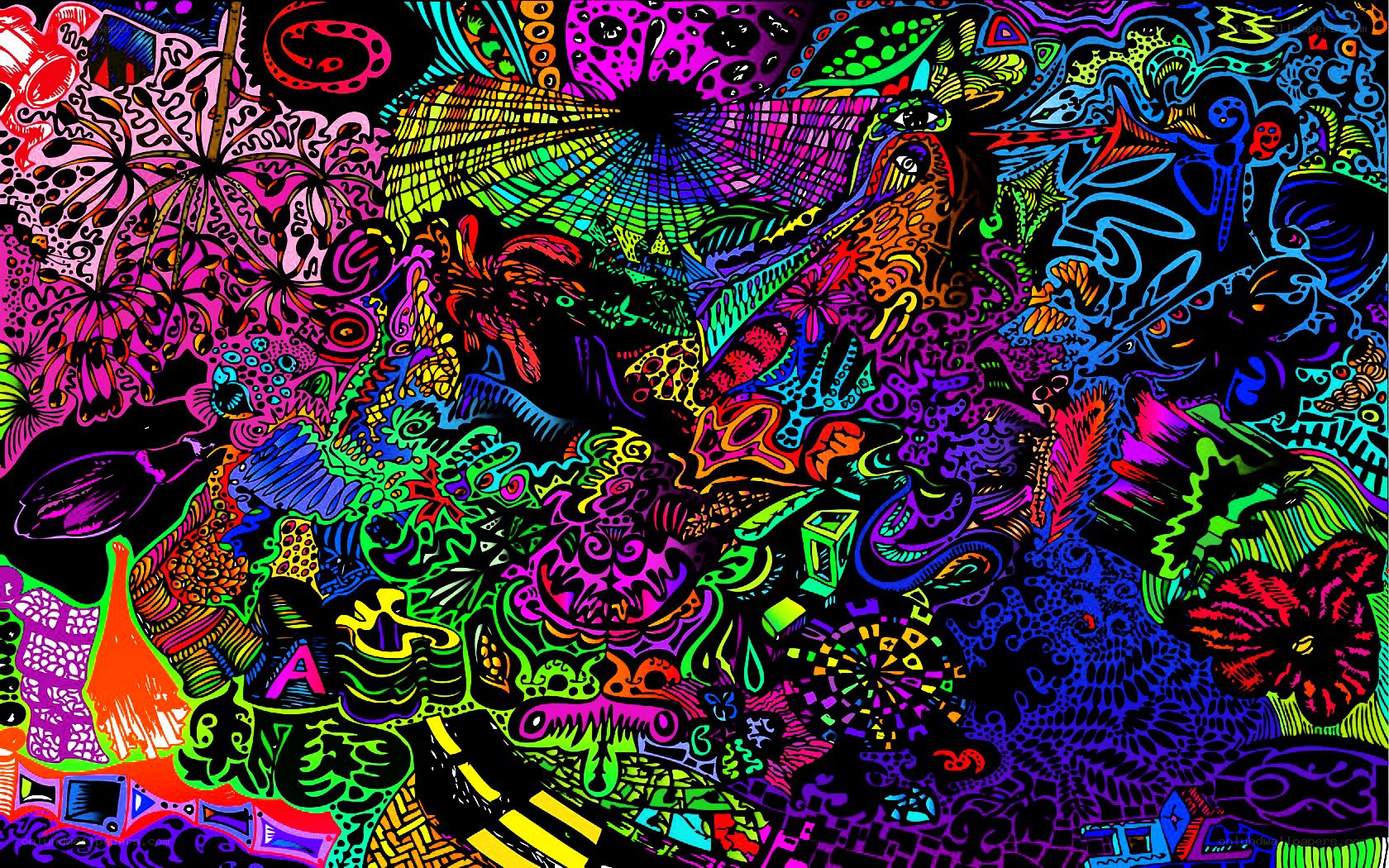 vibrant psychedelic abstract art