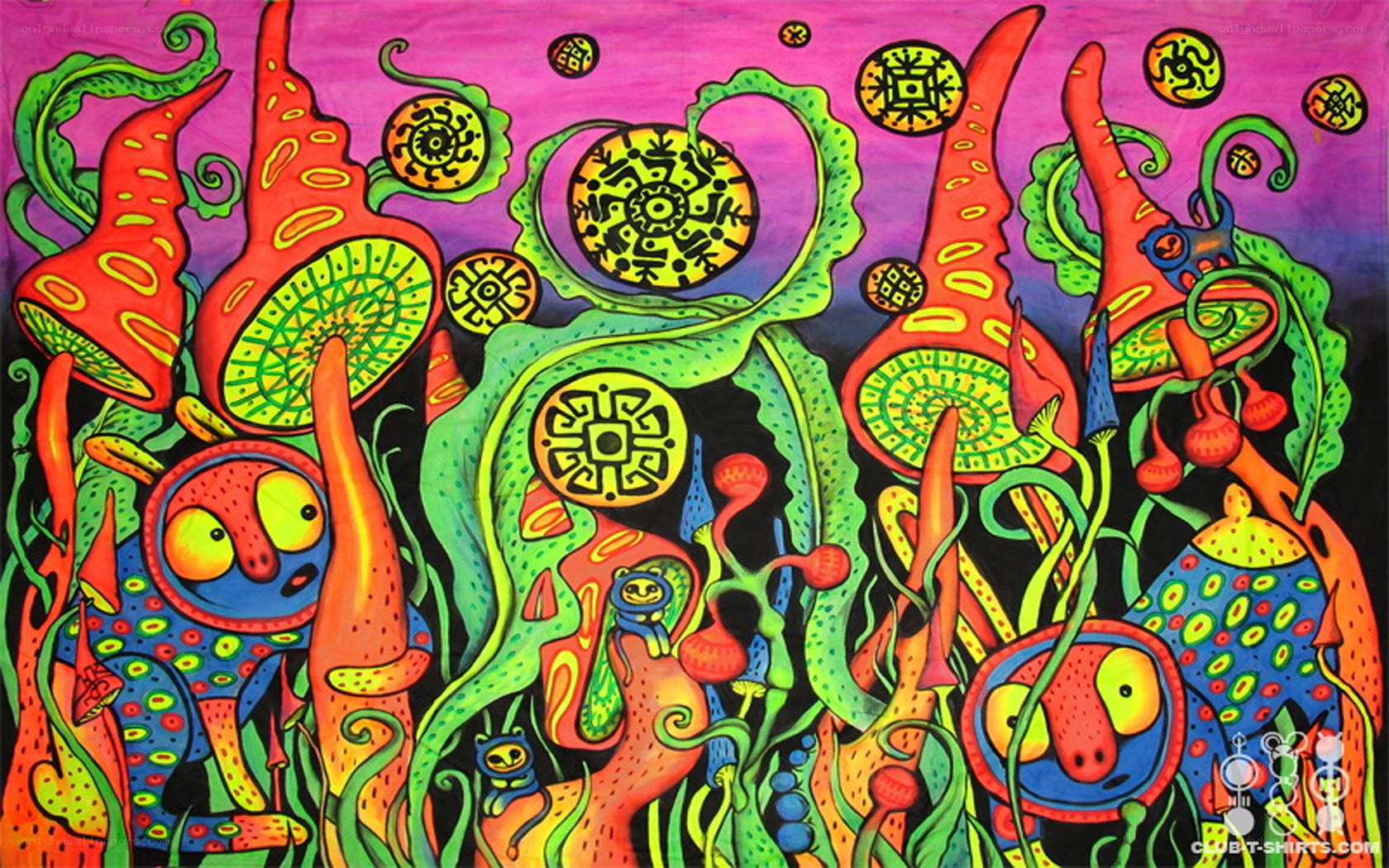 vibrant psychedelic art print