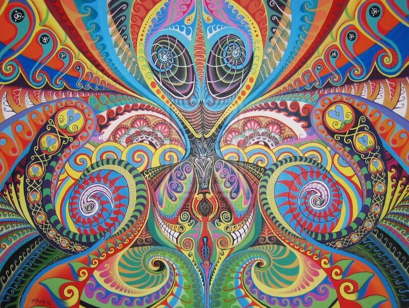 vibrant psychedelic butterfly